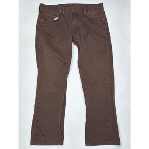 Levi Strauss Co 511 Slim Straight Fit Brown Cotton Jeans Mens 34x32